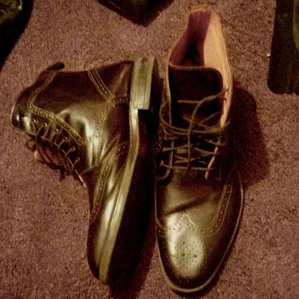 Stafford high top brown dress shoes